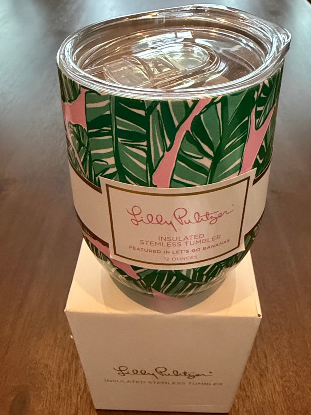 Lilly Pulitzer Stainless Steel Wine Glass -Let’s Go Bananas